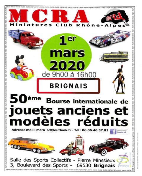 Brignais. 51e bourse de miniatures et jouets anciens organisé par Miniatures  CClub Rhône-Alpes